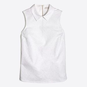 SOLD J.Crew Eyelet Tuxedo Sleeveless Top